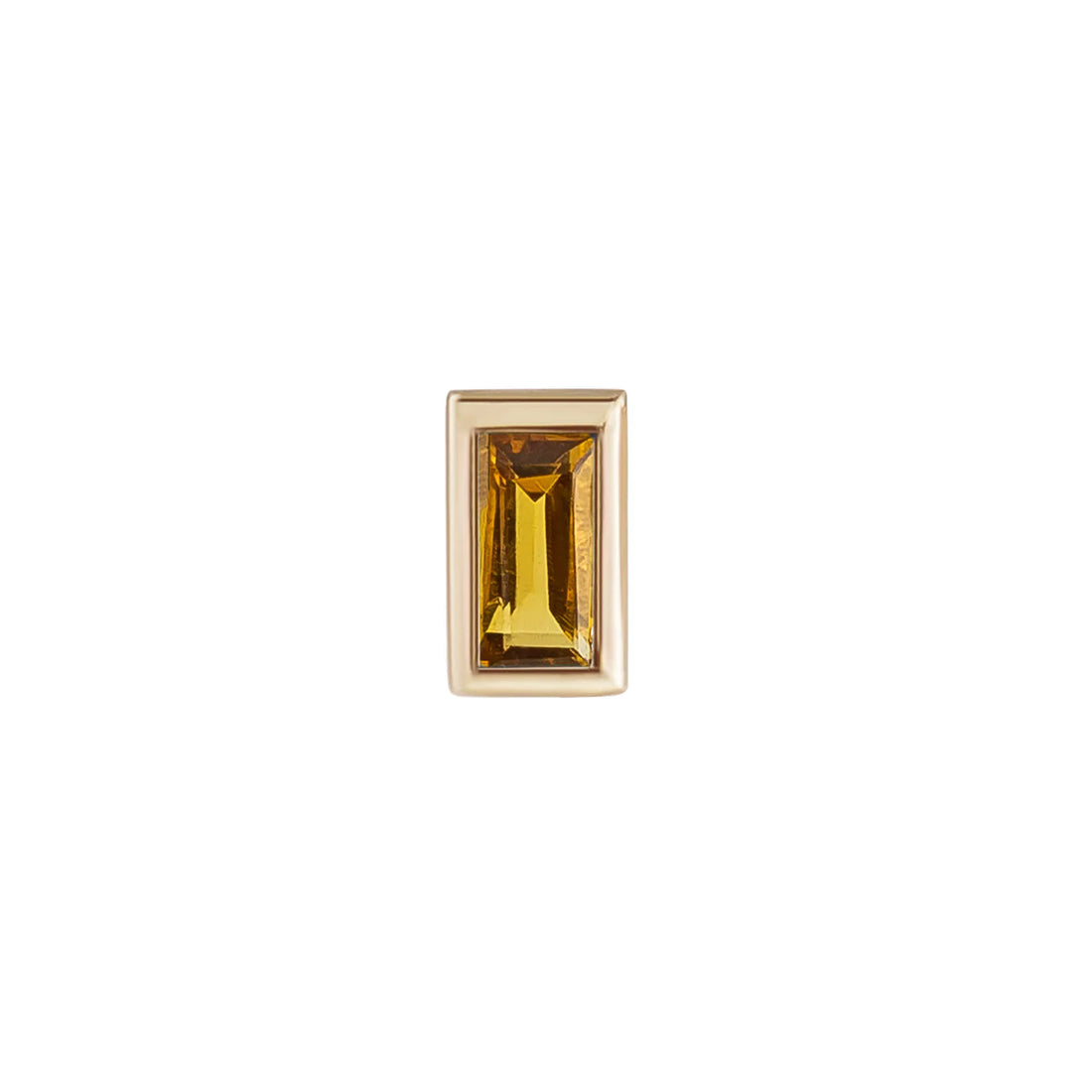 Mini Bezel Baquette Gemstone Stud