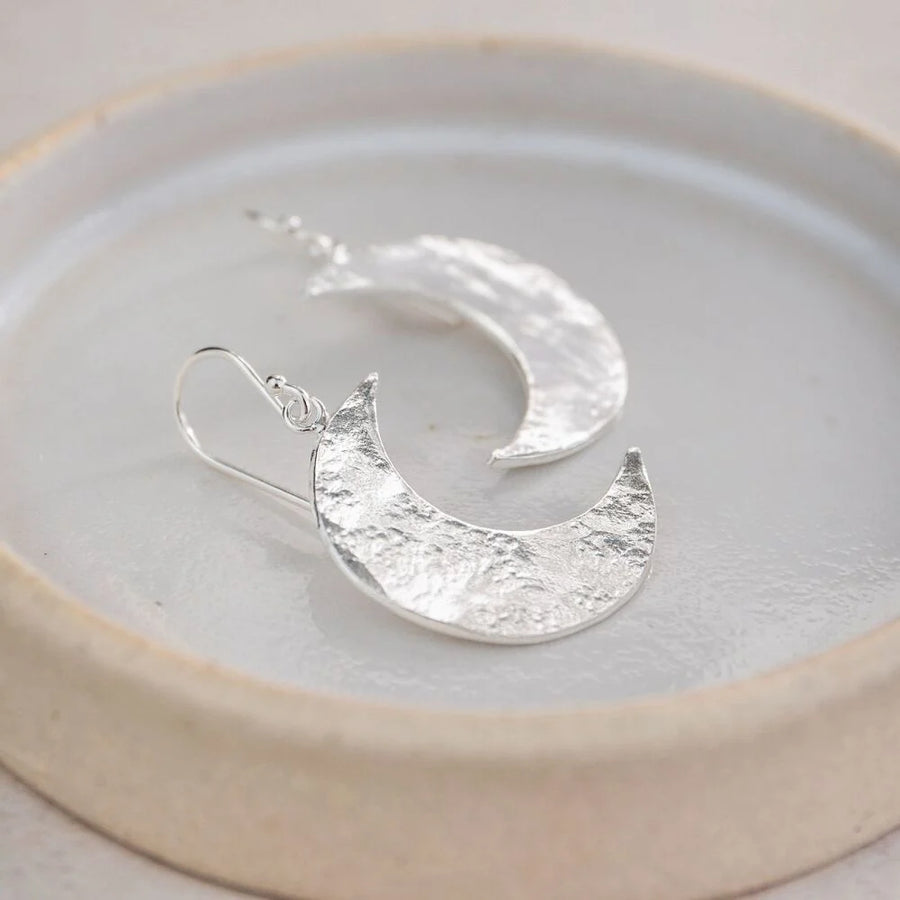 Silver Cresent Moon Earrings