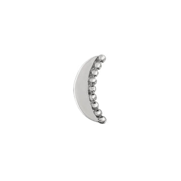 White Gold Dala Bold Crescent Stud Earring