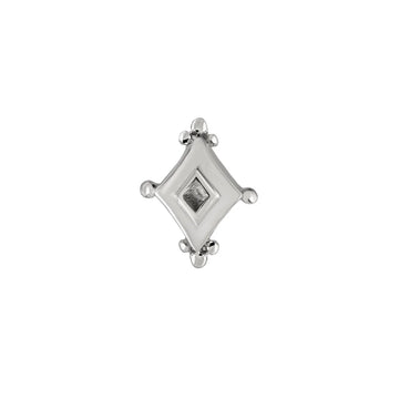 White Gold Dala Bold Diamond Stud Earring