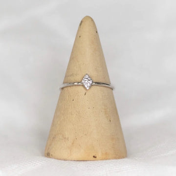 Silver Mini Diamond Shape Ring