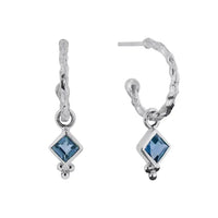 Divinity Princess Hoop Earrings - London Blue Topaz