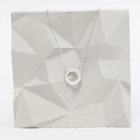 Dotty Solid Silver Textured Circle Pendant