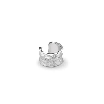 Silver Double Concave Nomad Ear Cuff