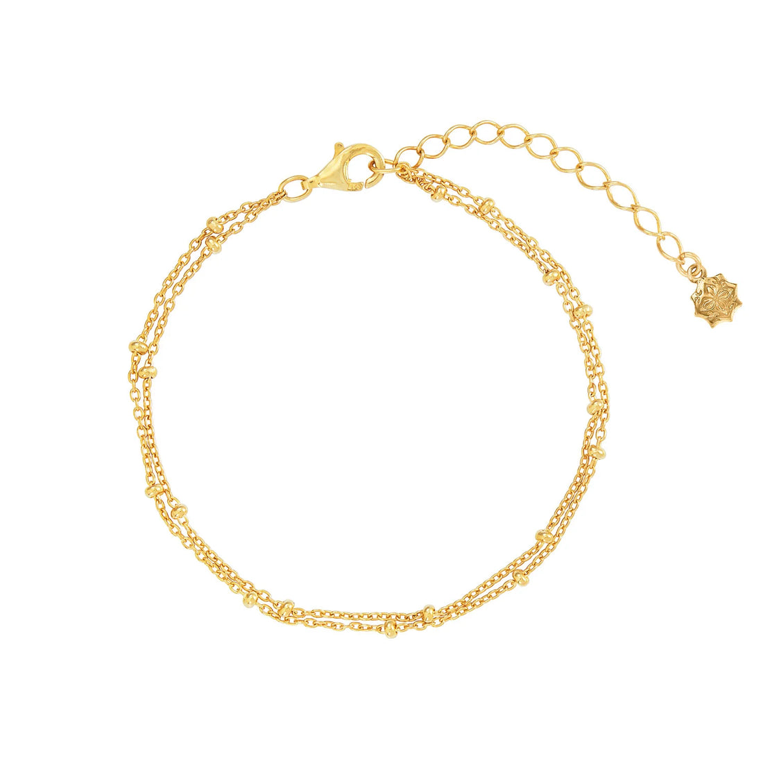 Gold Vermeil Double Row Dotty Chain Bracelet