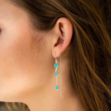 Drop in The Ocean Threader Earrings