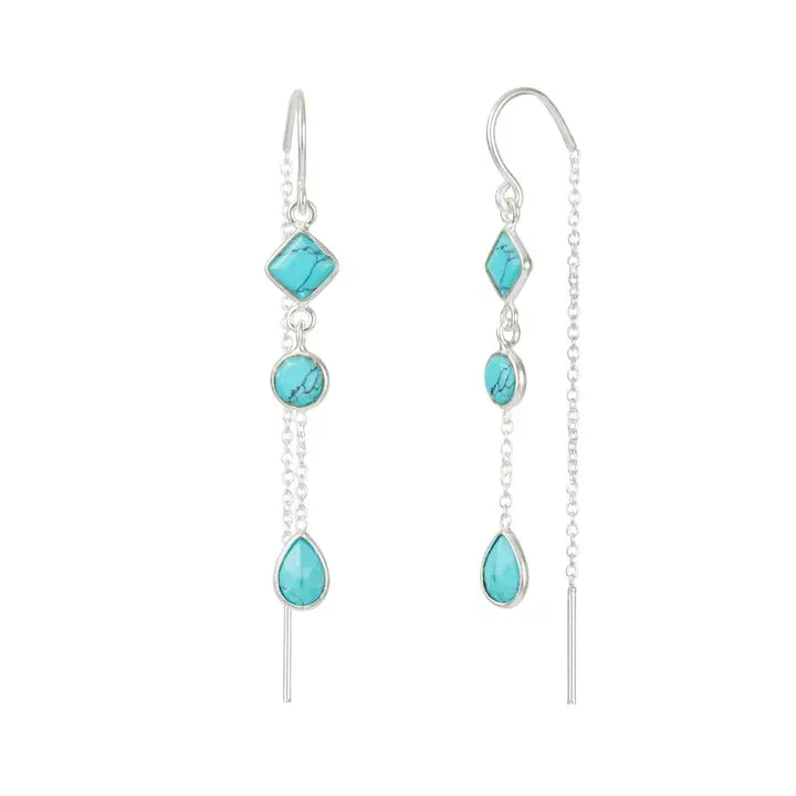 Drop in The Ocean Threader Earrings