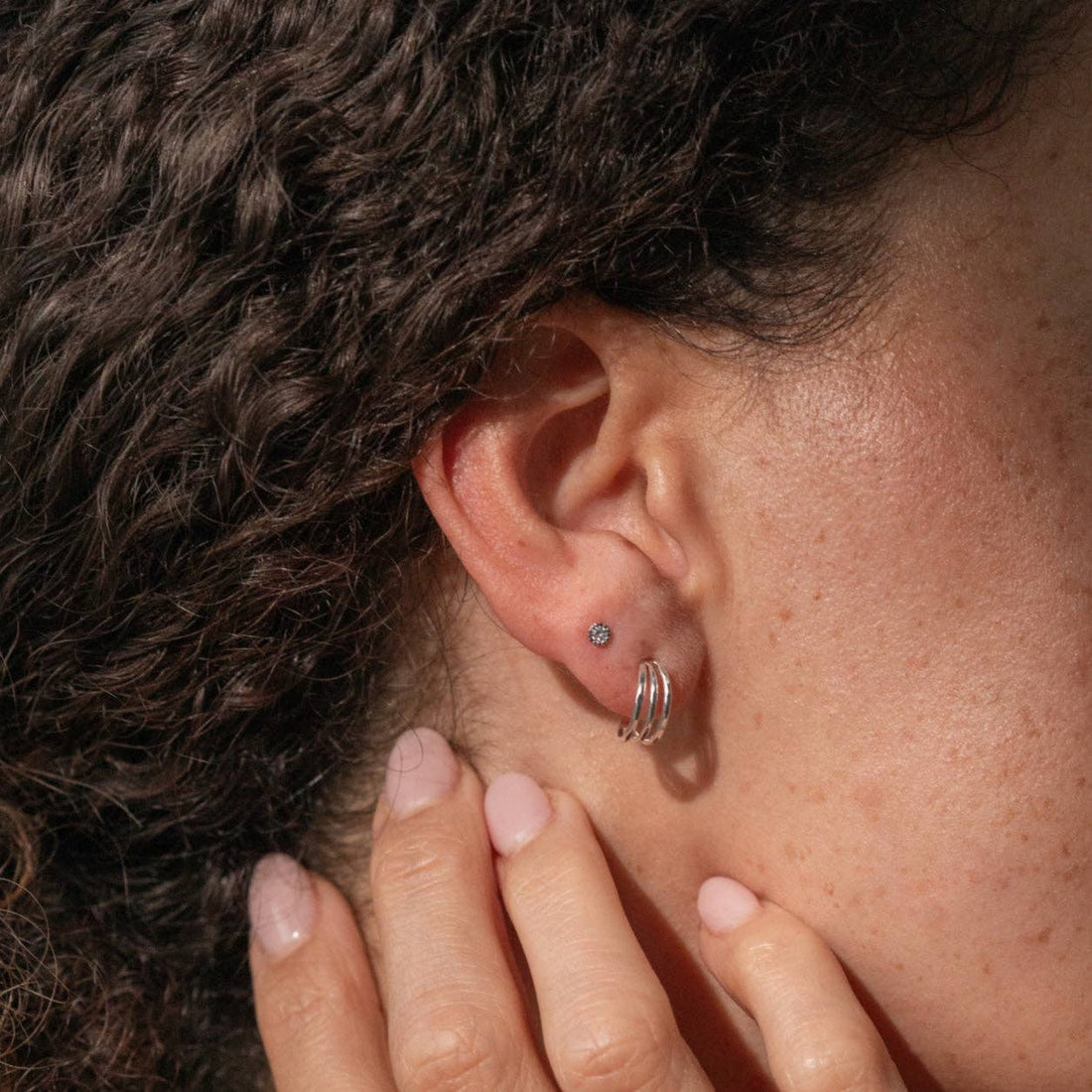 Silver Crystal Studs