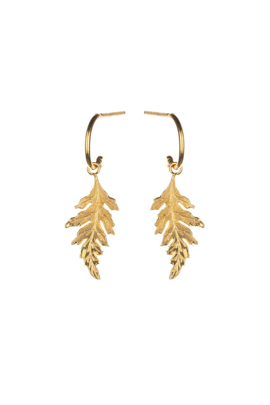 Poppy Leaf Earrings On Hoops