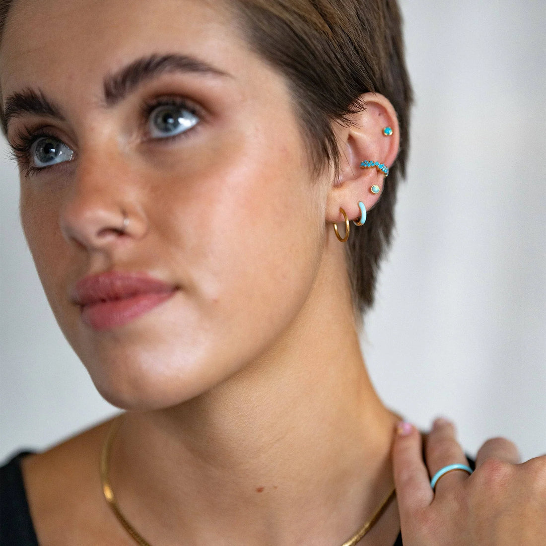 Galaxy Turquoise Ear Cuff