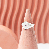 Silver Eros Signet Ring