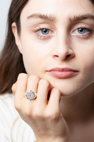 Silver Eros Signet Ring
