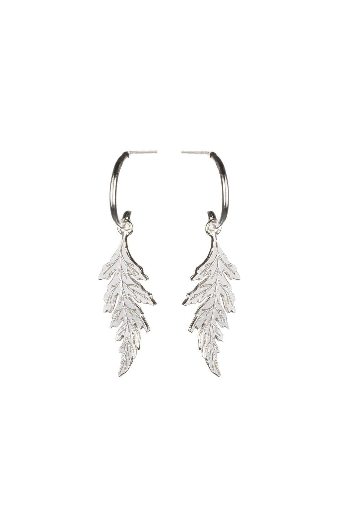 Poppy Leaf Earrings On Hoops