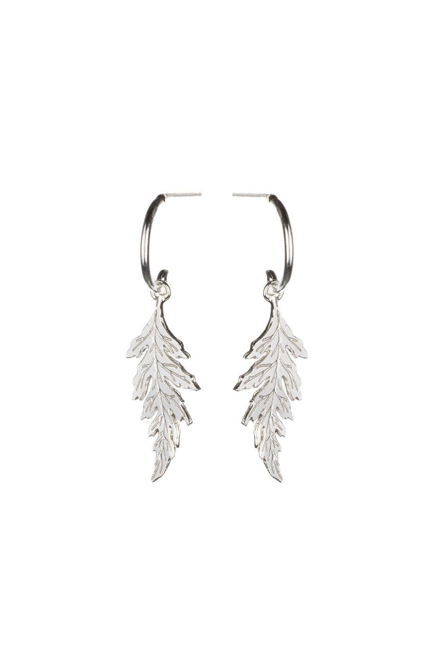 Poppy Leaf Earrings On Hoops