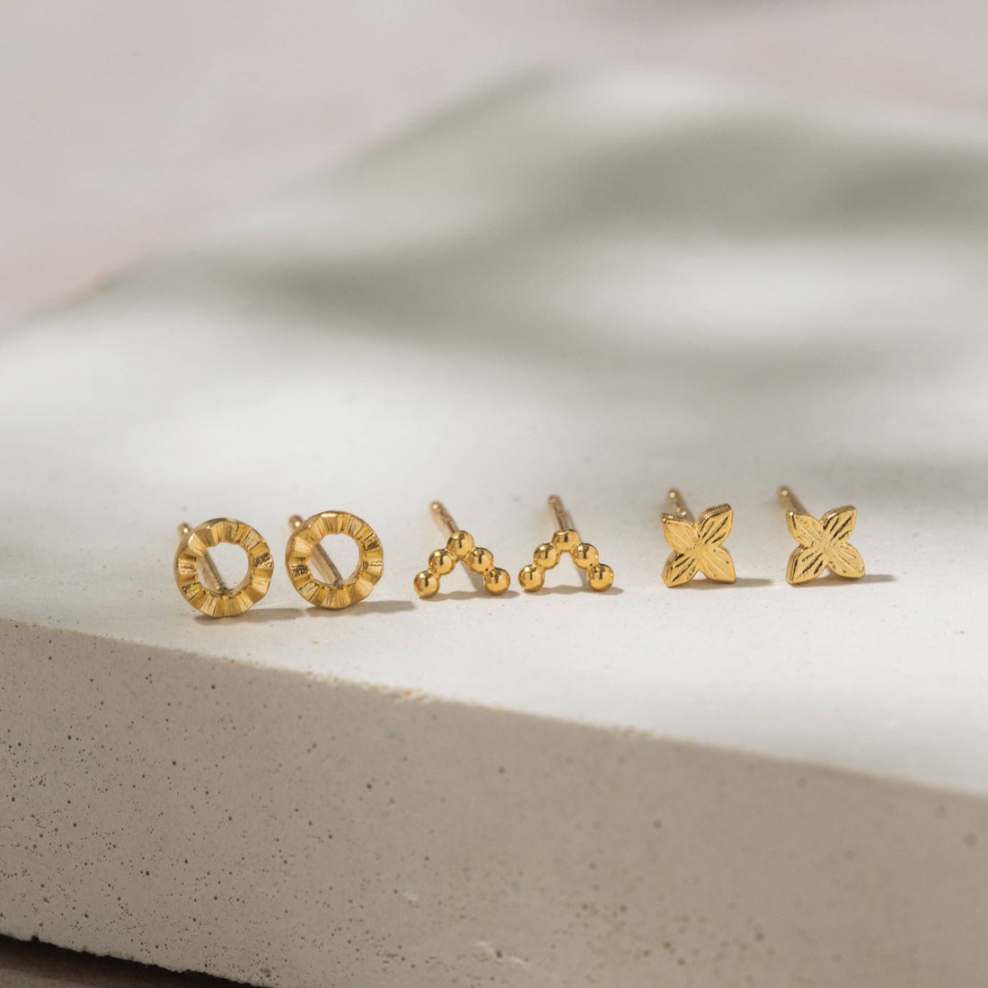 Gold Leaf Studs