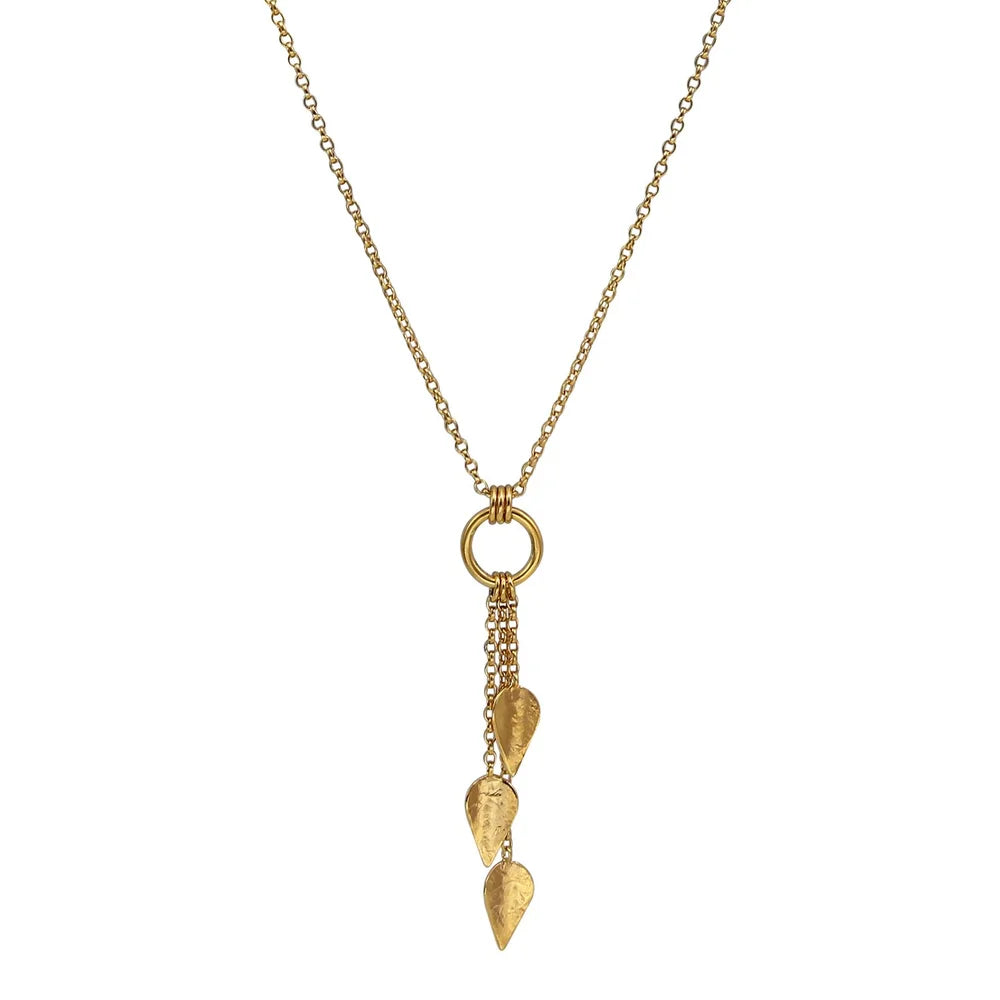Komorebi Falling Leaves Pendant Gold Vermeil