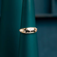 9ct Gold Diamond Bombe Ring