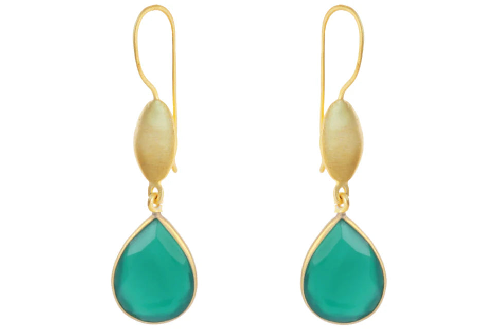 Freya Green Onyx Earrings