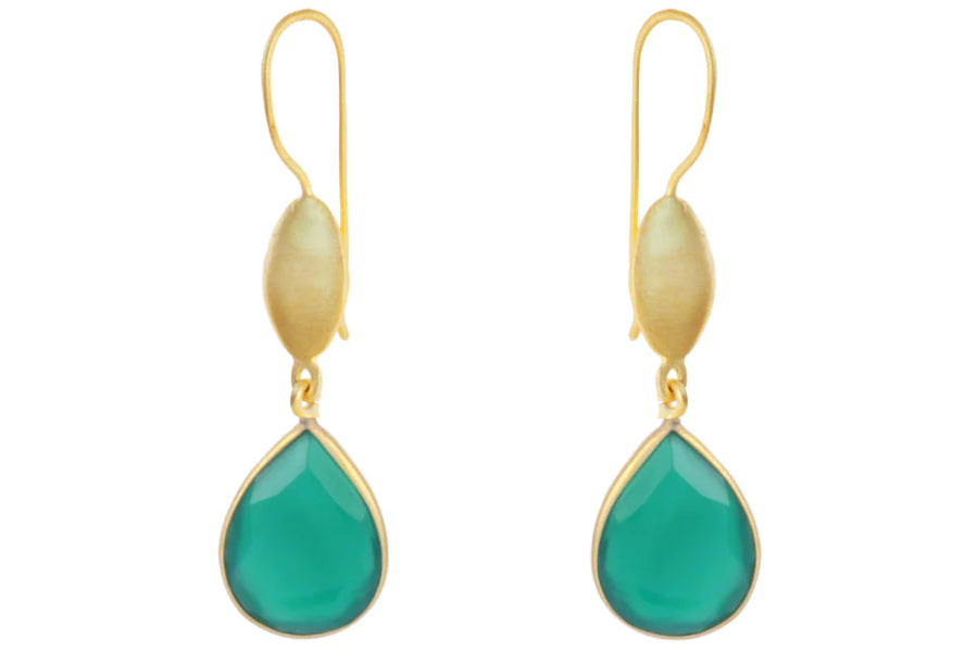 Freya Green Onyx Earrings