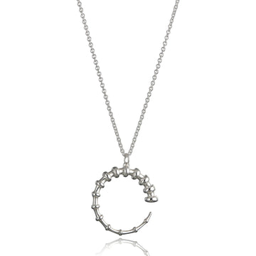 Gazelle Collection Silver Round Statement Pendant