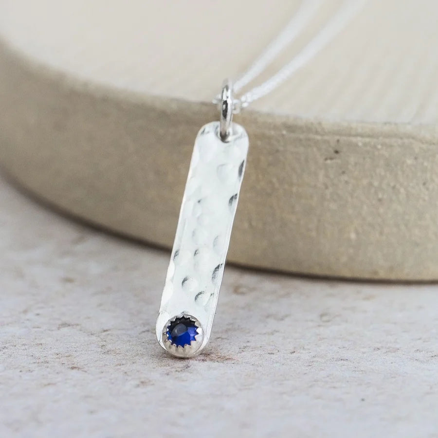 Small Gemstone Drop Pendant