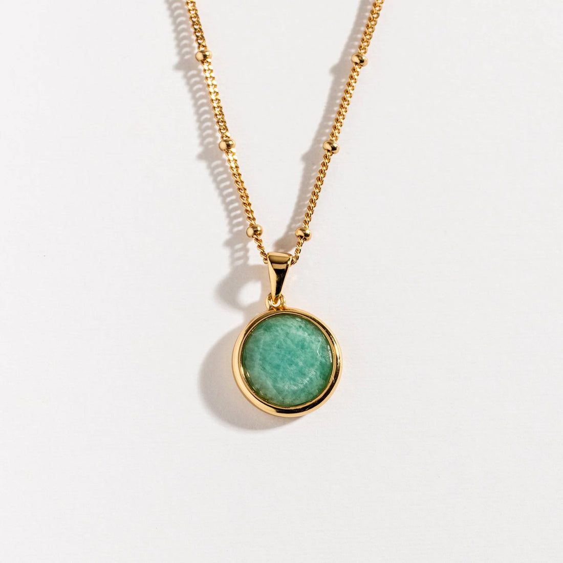 AMAZONITE DISC NECKLACE