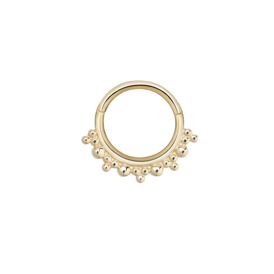 Beaded Hoop Earring 9ct Gold