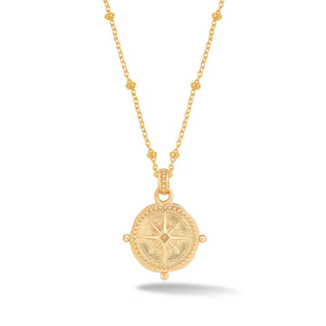 Yellow Gold Vermeil Small True North Talisman Pendant Necklace