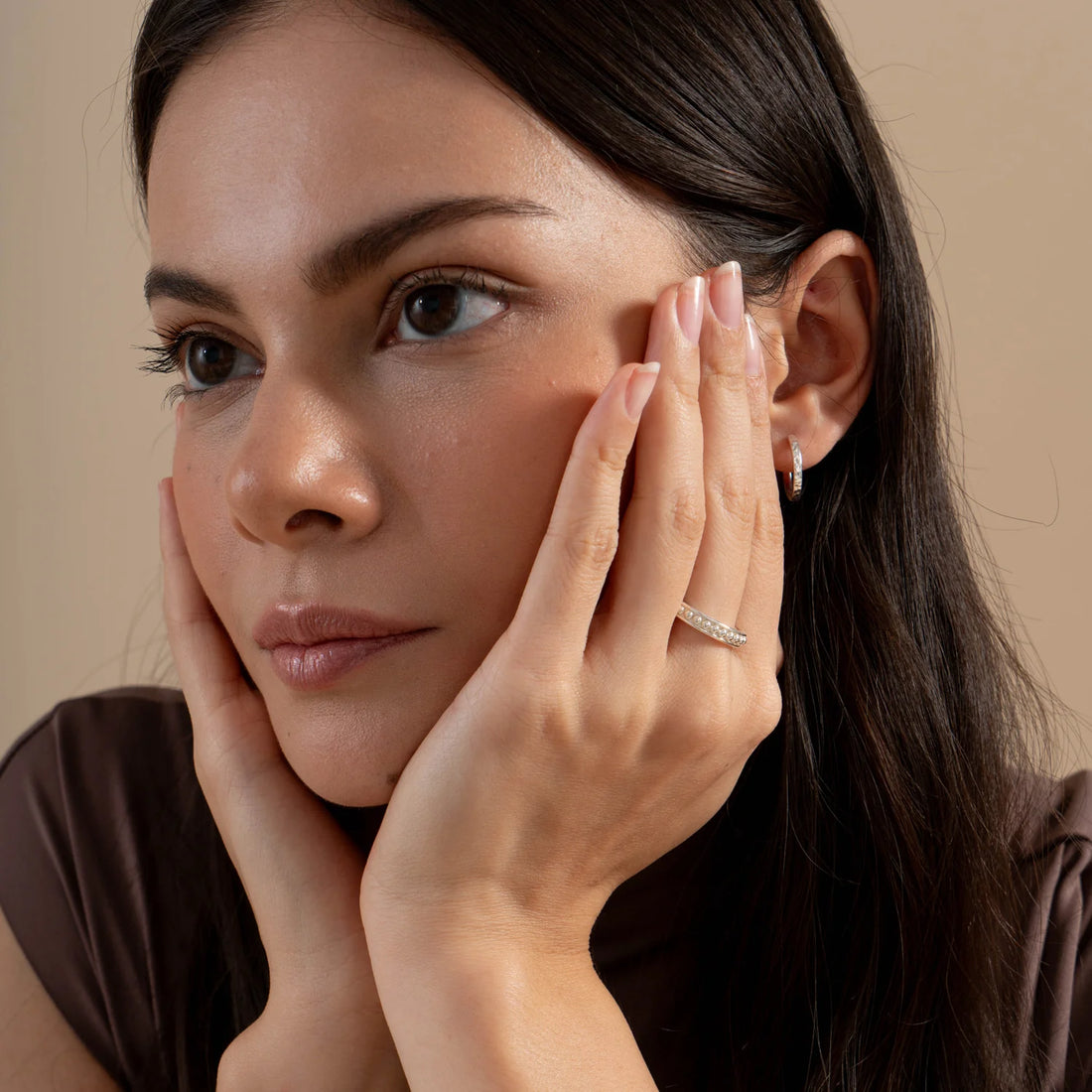 Granular Dotty Silver Ring