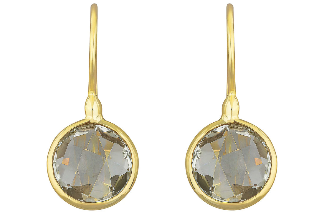 Lollipop Green Amethyst Drop Earrings