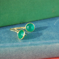 Lollipop Green Onyx Earrings