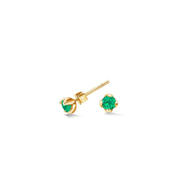 Yellow Gold Vermeil Green Garnet Orissa Stud Earrings
