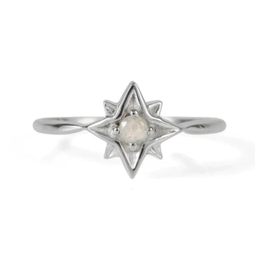 Guiding North Star Moonstone Ring