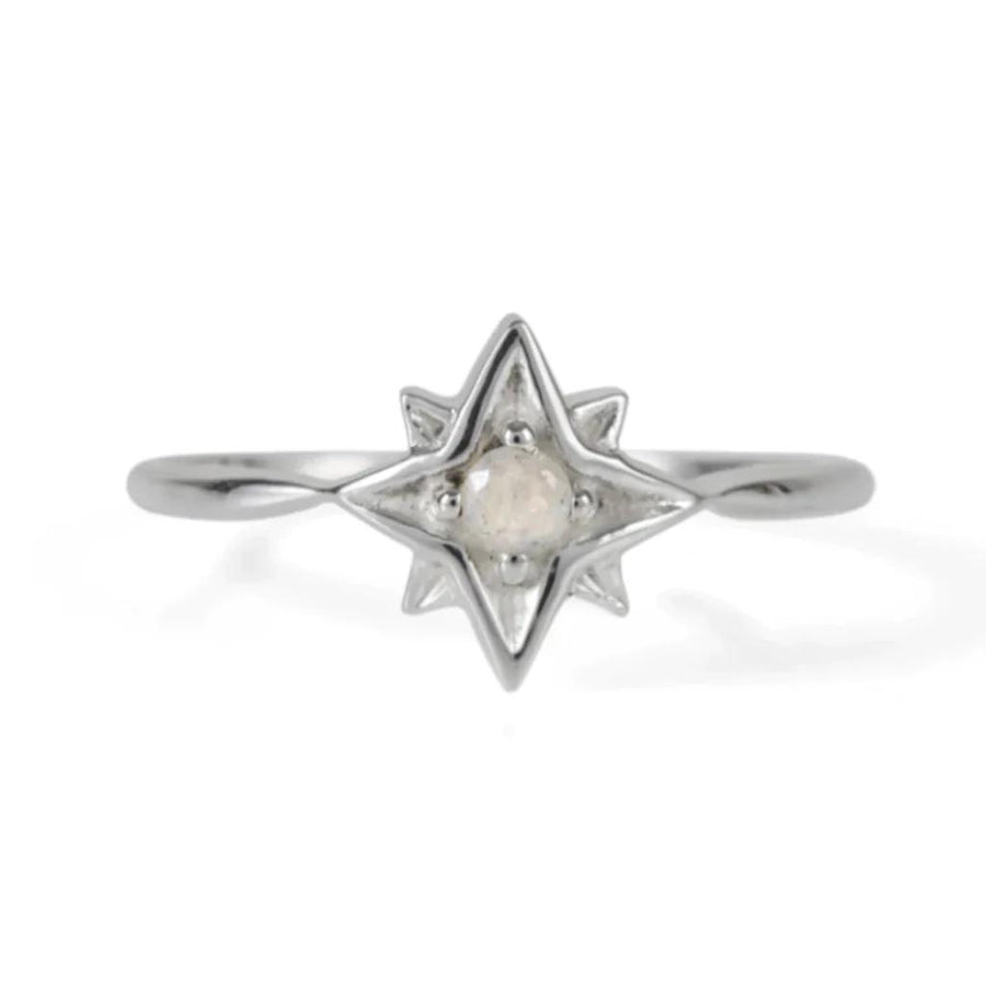 Guiding North Star Moonstone Ring