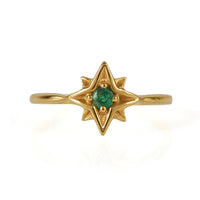 Guiding North Star Emerald Ring