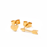 9ct Yellow Gold Heartbreaker Stud Earrings