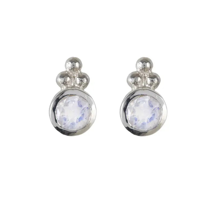 Holi Jewel Moonstone Stud Earrings