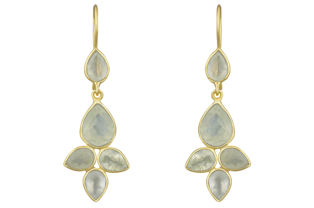 Hope Silver Prehnite Drop Earrings