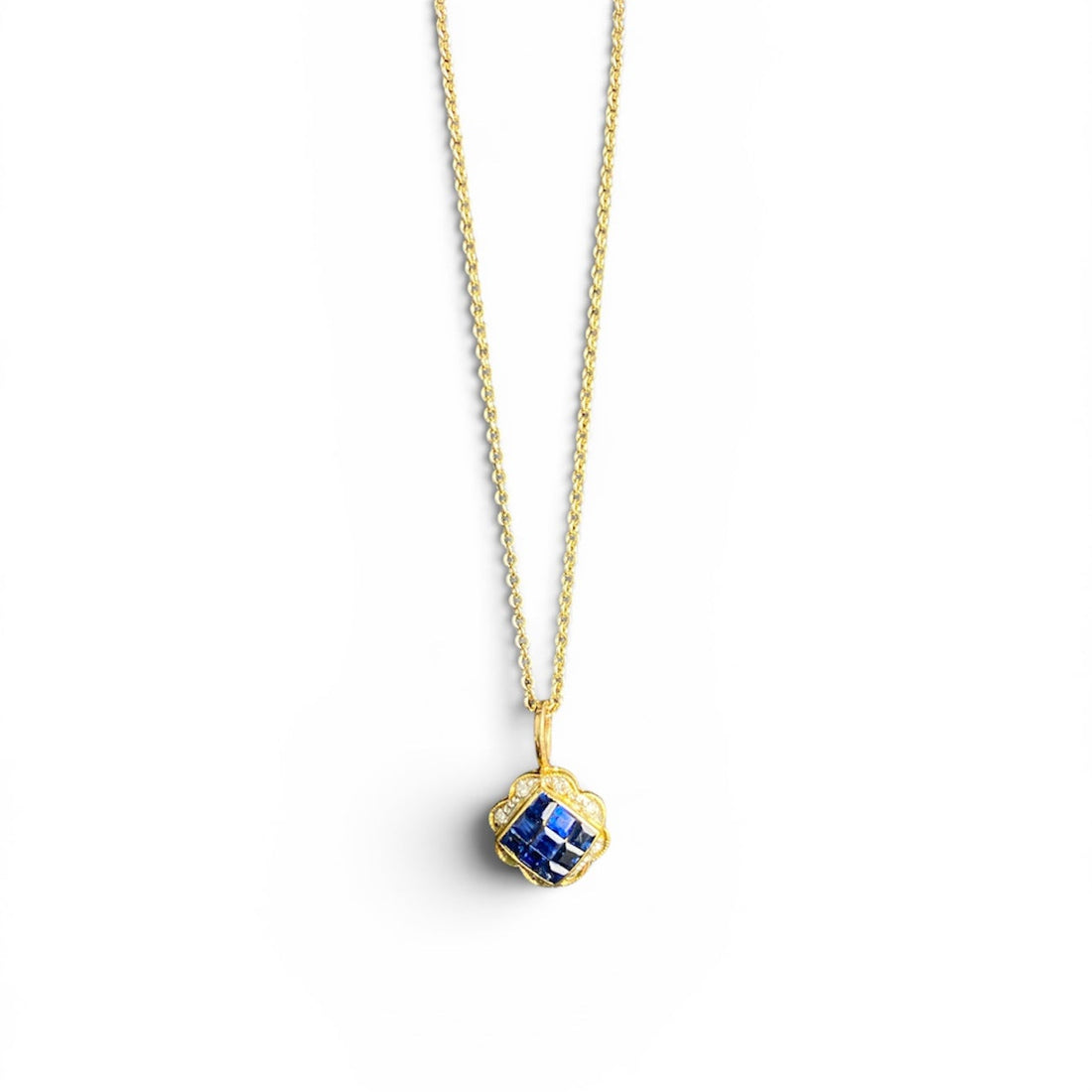 9ct Sapphire and Diamond pendant