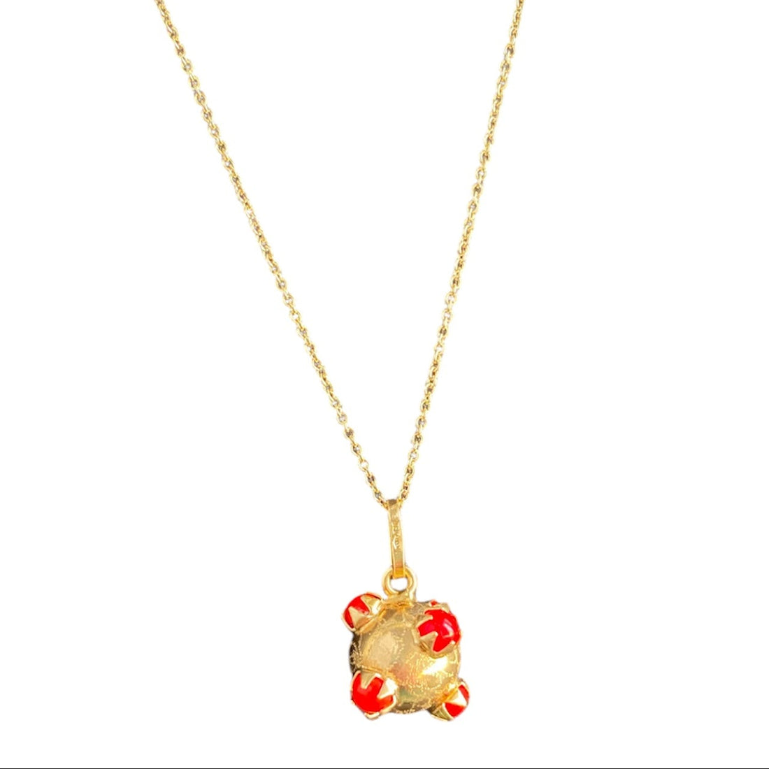18ct Orange Stone Sputnik Pendant