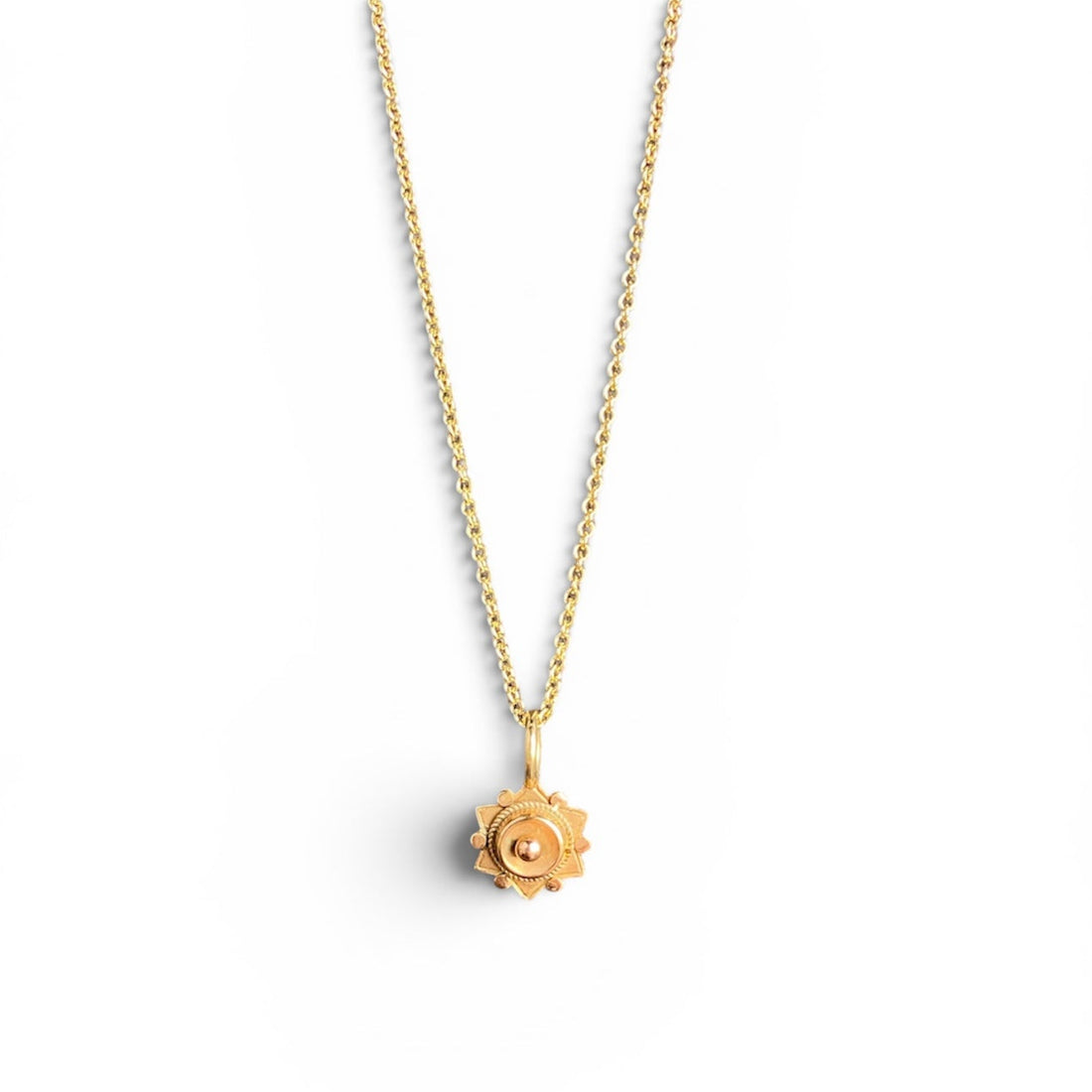 9ct Sunburst pendant