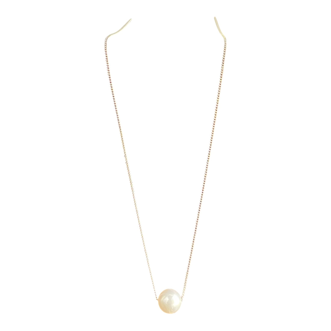 9ct White Gold 7mm Sliding Pearl Necklace