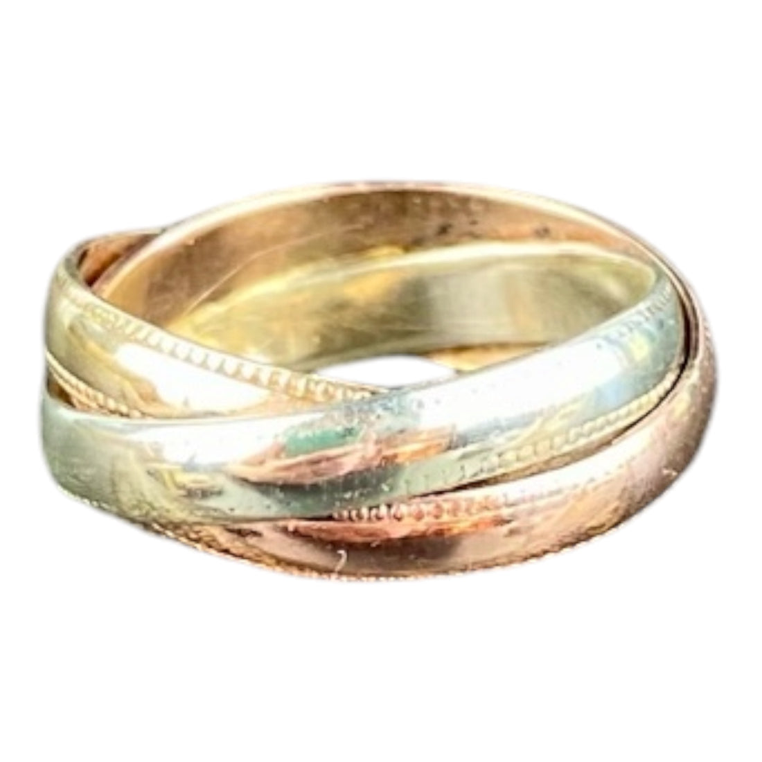9ct Three Band Twisted Ring