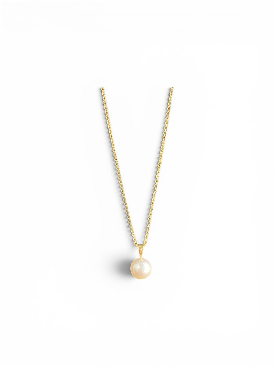 9ct Yellow Gold 10mm Pearl Pendant