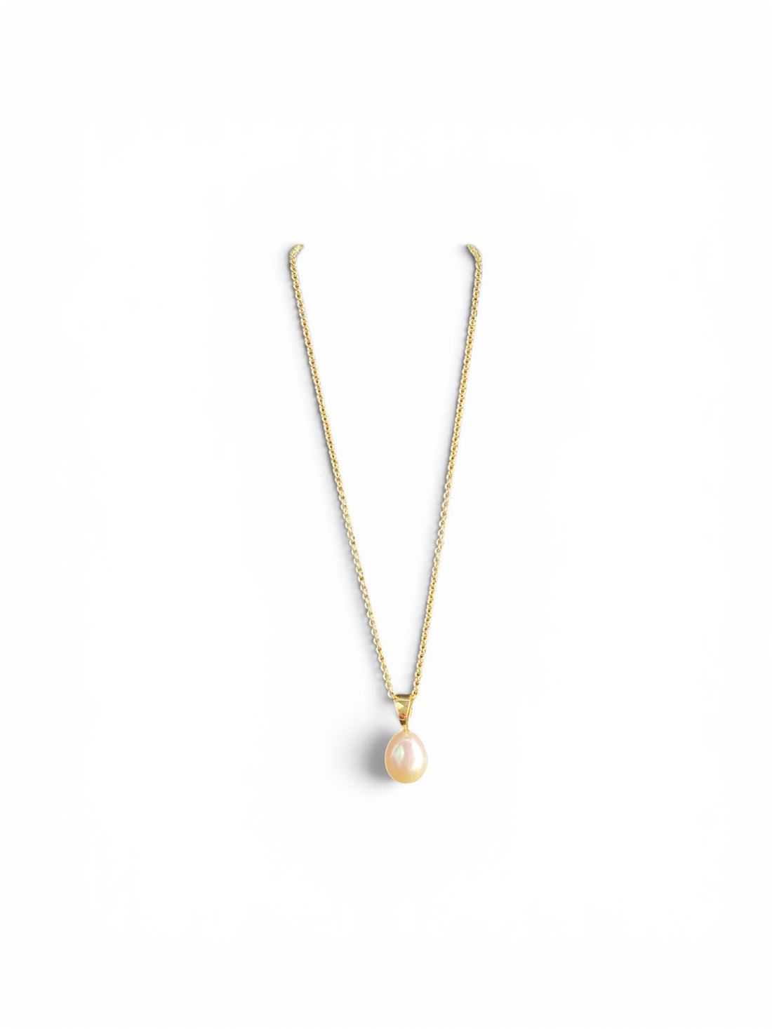 9ct Yellow Gold 7.5mm Teardrop Pearl Pendant