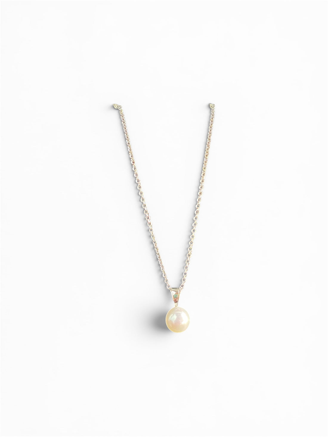 9ct White Gold Pearl Pendant