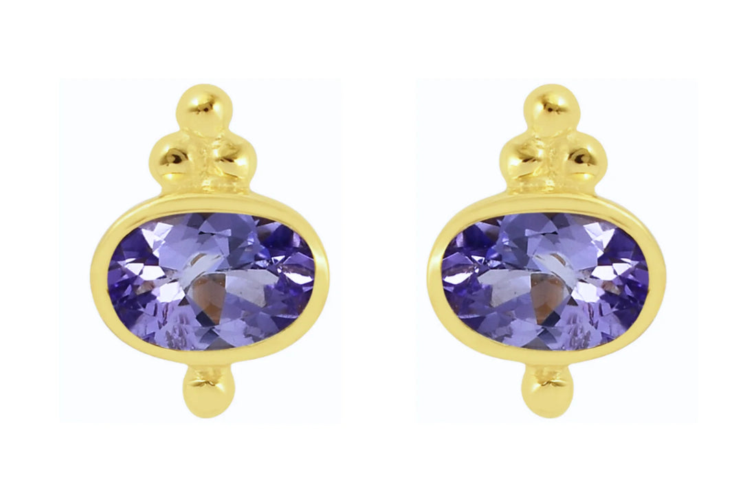 Darcie Iolite Stud Earrings