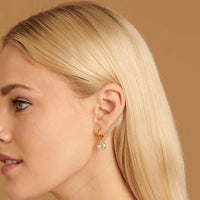 Ithaca Green Amethyst Hoop Earrings