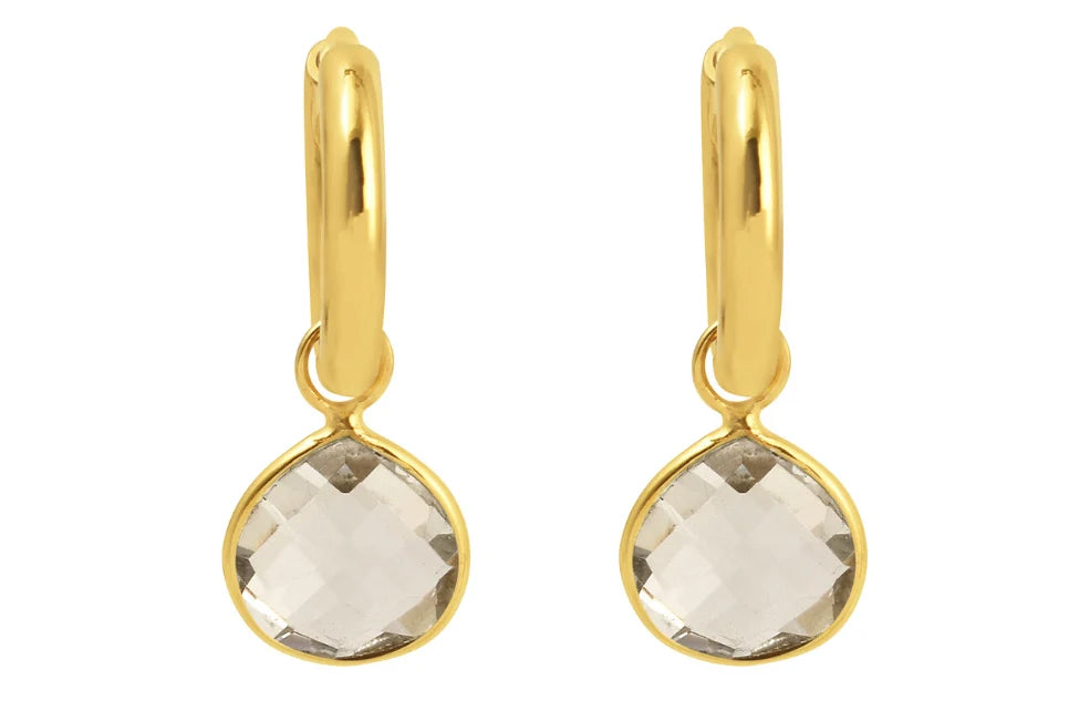 Ithaca Green Amethyst Hoop Earrings