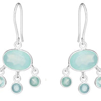 Jellyfish Baby Chalcedony Earrings